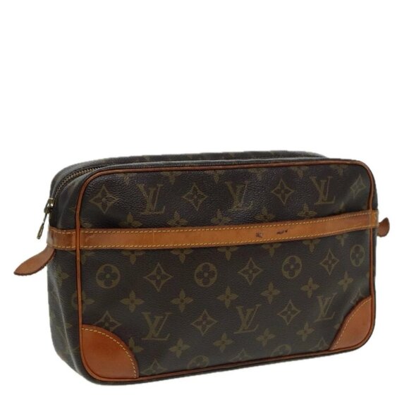 LOUIS VUITTON Monogram Compiegne 28 Clutch Bag M51845 LV Auth 83388 - Picture 1 of 16